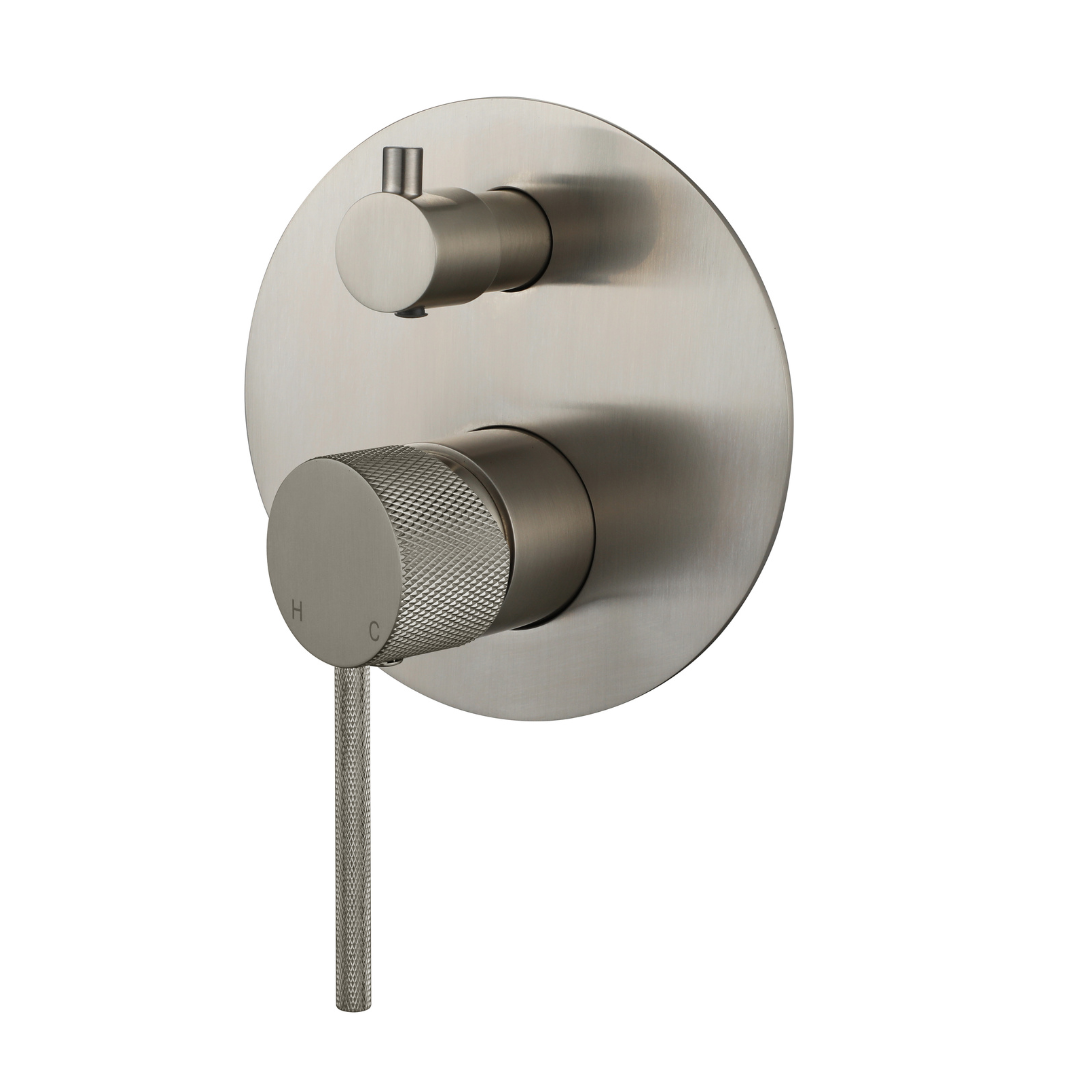 Star Mini Diverter Shower Mixer Brushed Nickel