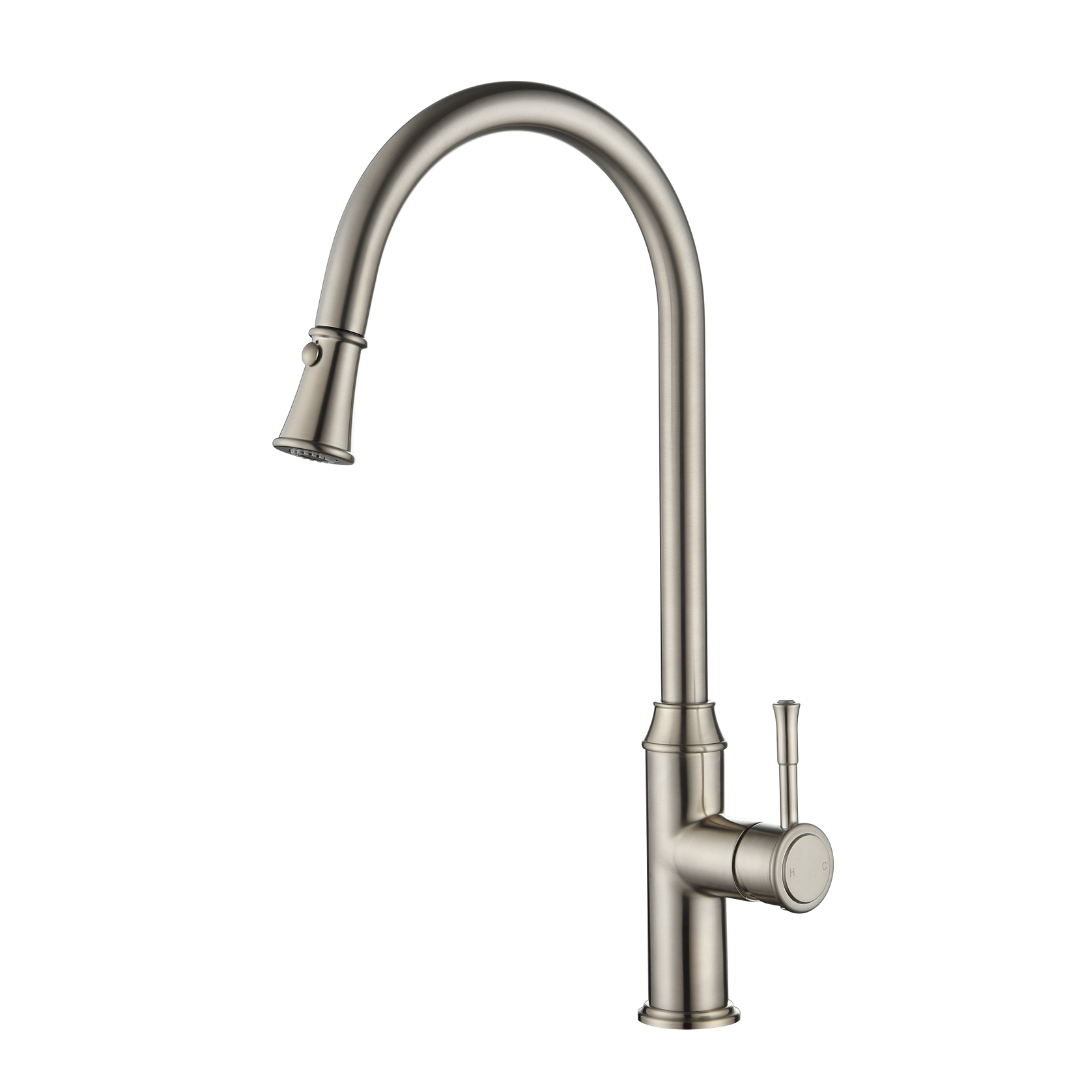 Montpellier Pull Out Kitchen Mixer Brushed Nickel