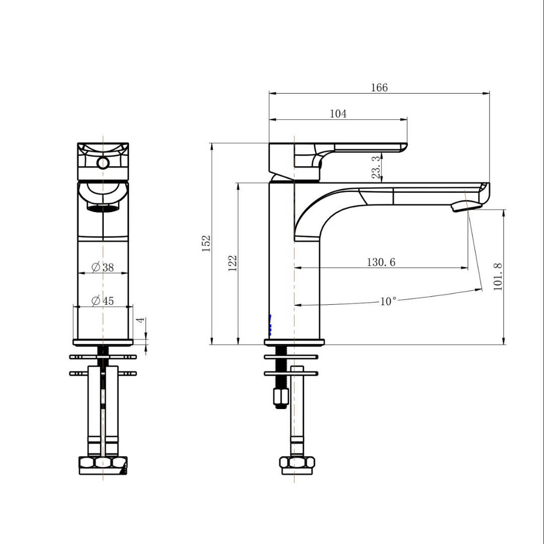 Nova Basin Mixer Brushed Bronze