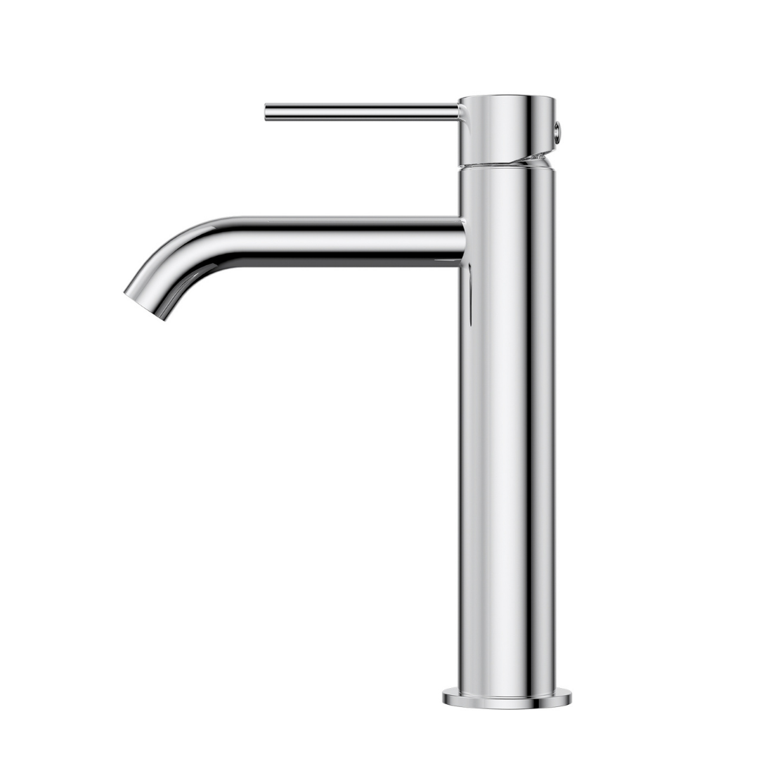 Star Mini Mid Rise Basin Mixer Curved Spout Chrome