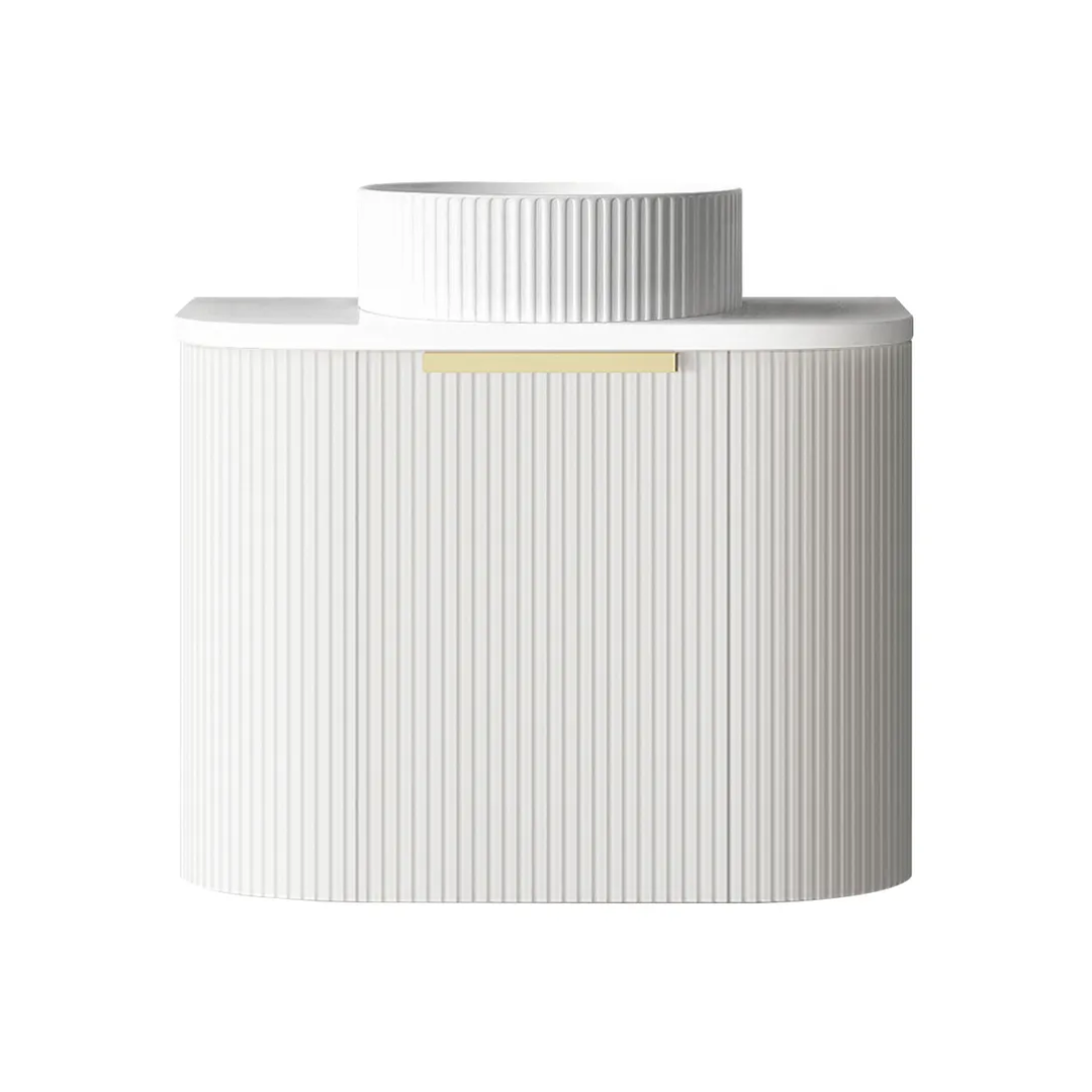 Bondi White Fluted Vanity 600mm