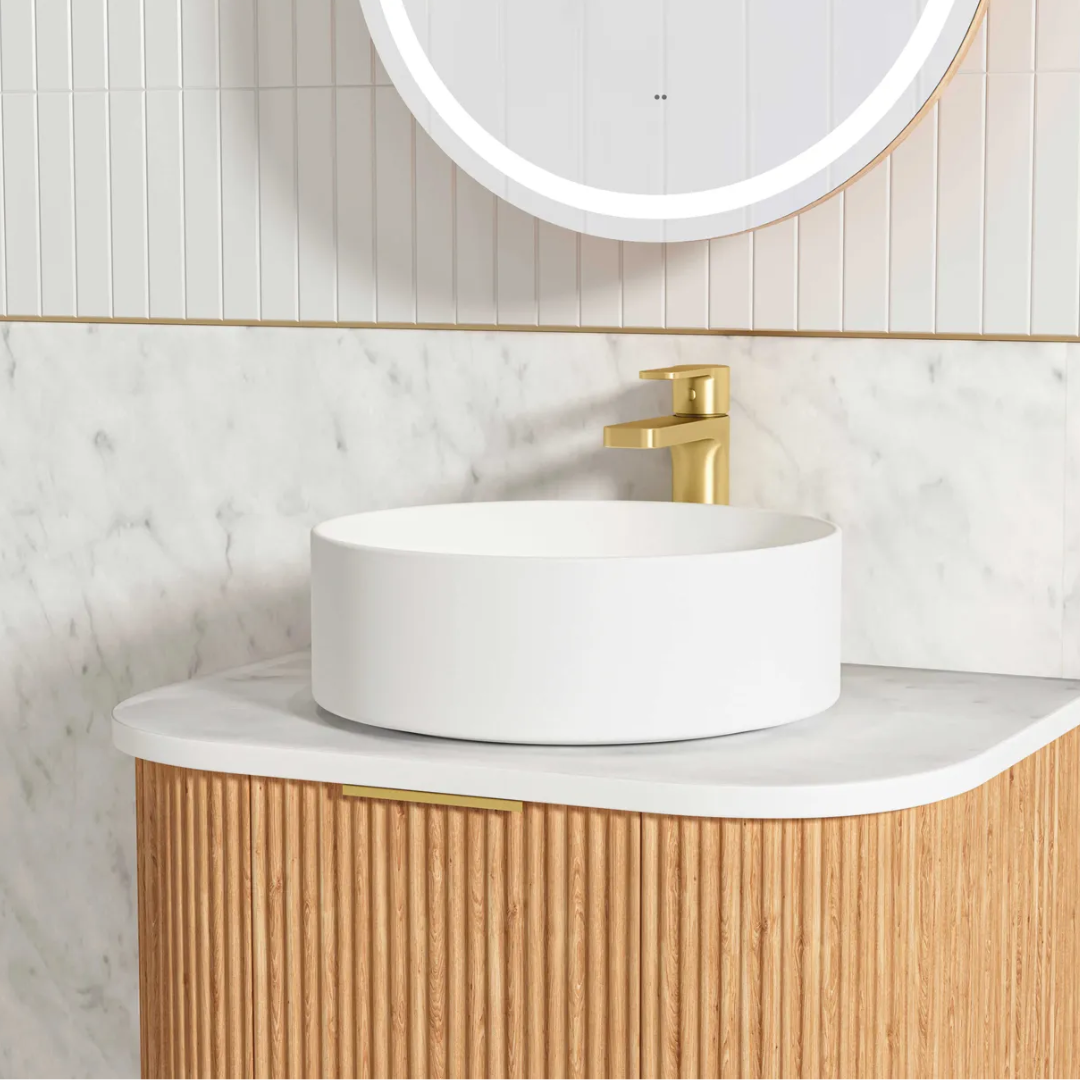 Bondi Oak Fluted Vanity 600mm