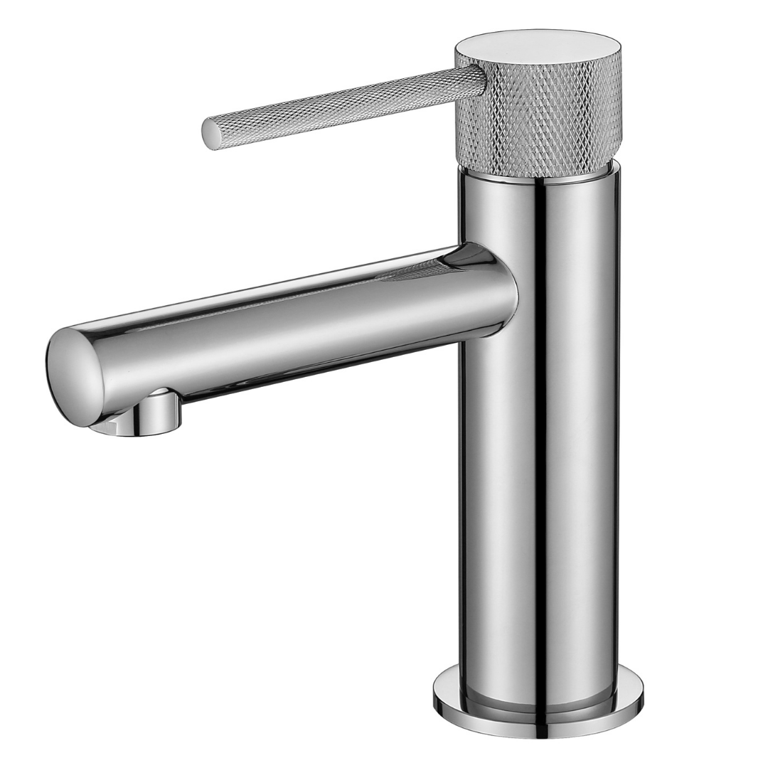 Star Mini Basin Mixer (Knurled Handle) Chrome