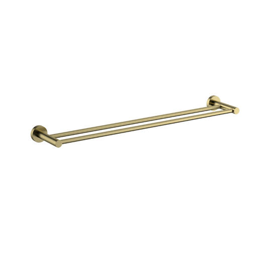 Mirage Double Towel Rail 600mm Brushed Bronze