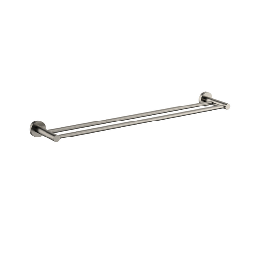 Mirage Double Towel Rail 600mm Brushed Nickel