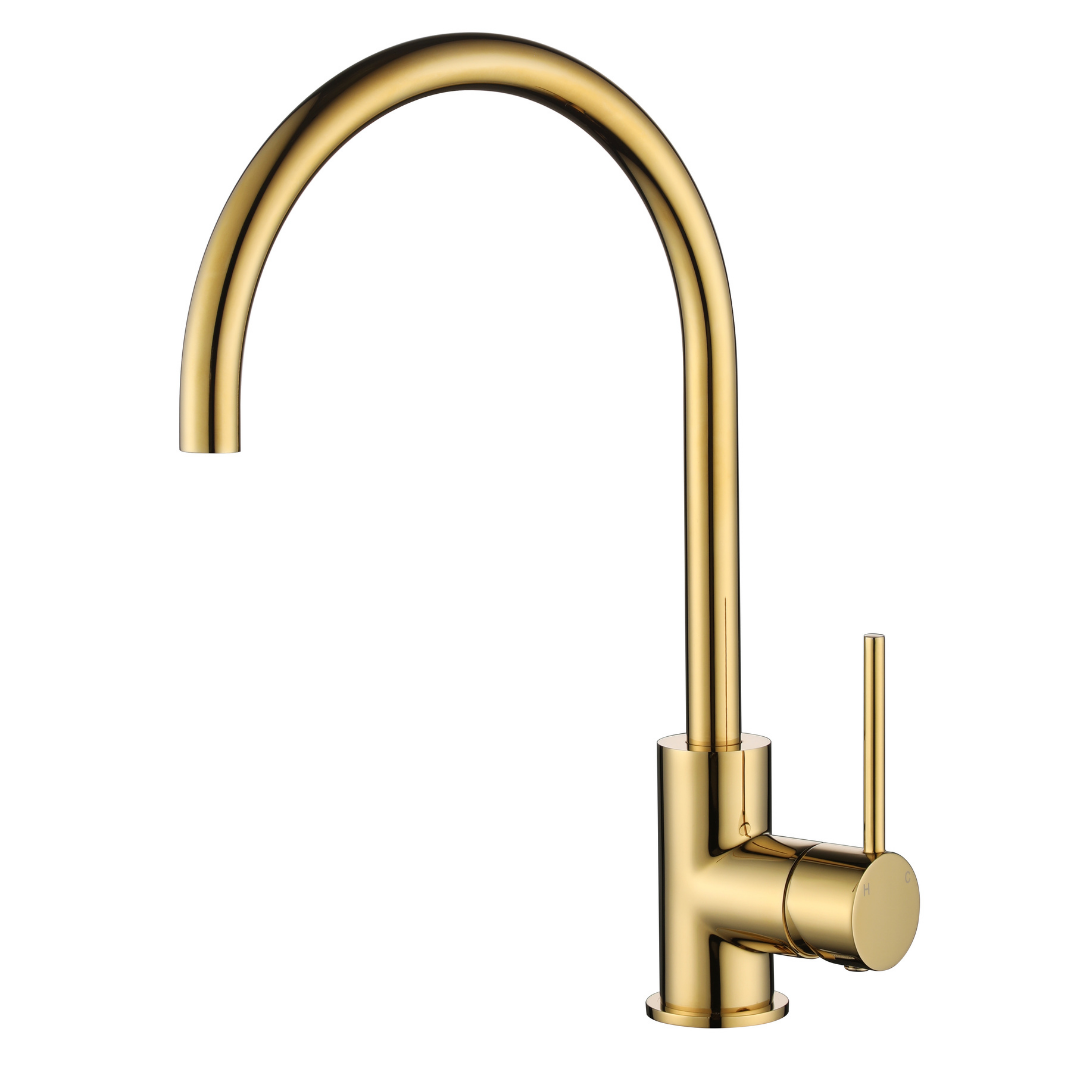Star Mini Kitchen Mixer Polished Brass