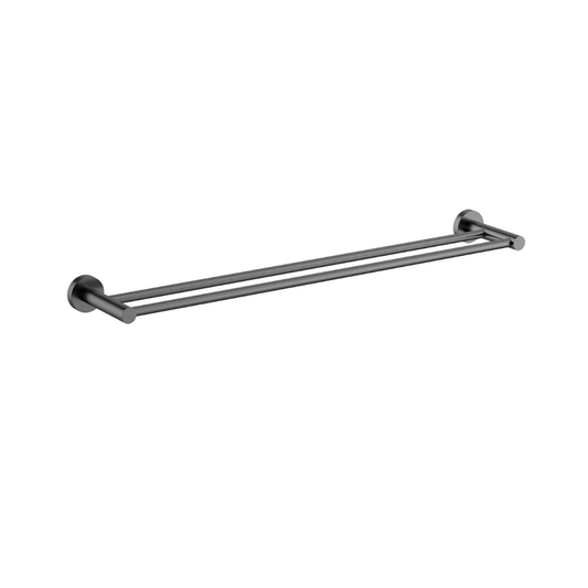 Mirage Double Towel Rail 600mm Gun Metal