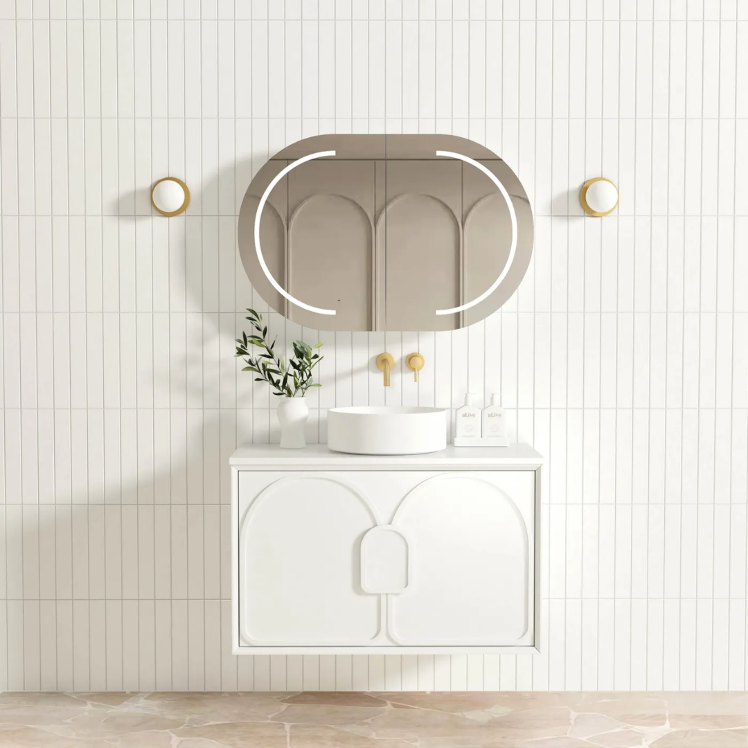 Laguna Satin White Vanity 900mm