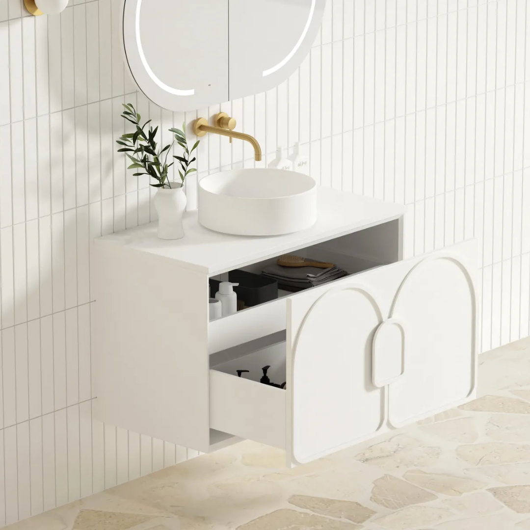 Laguna Satin White Vanity 900mm