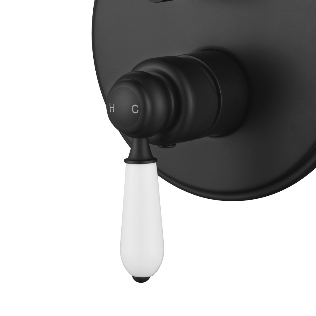 Bordeaux Shower Diverter Mixer Matt Black