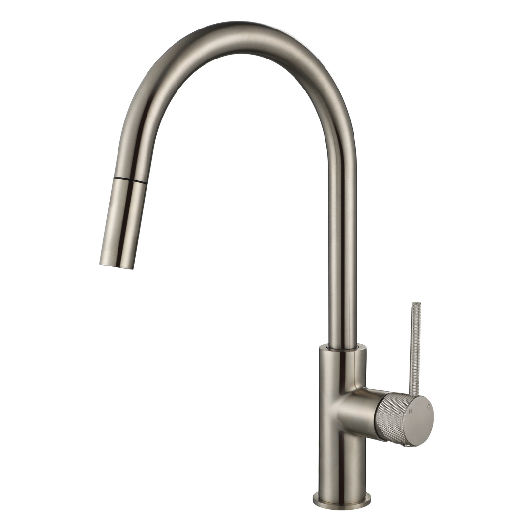 Star Mini Pull Out Kitchen Mixer (Knurled Handle) Brushed Nickel