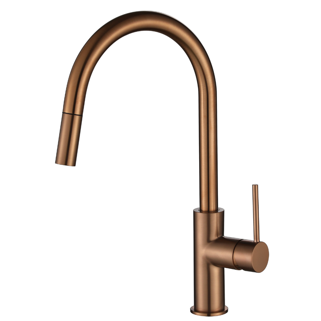 Star Mini Pull Out Kitchen Mixer Champagne