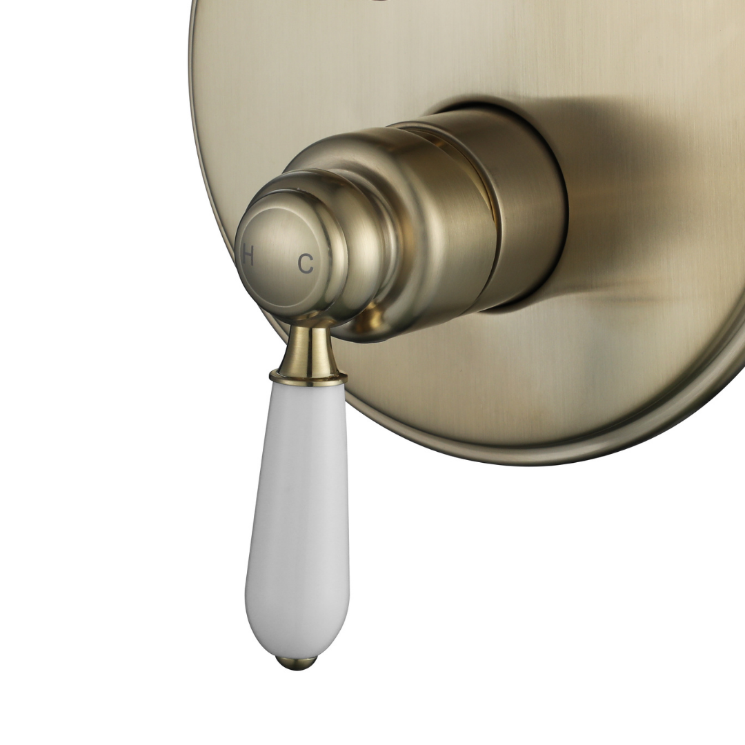 Bordeaux Shower Diverter Mixer Brushed Bronze