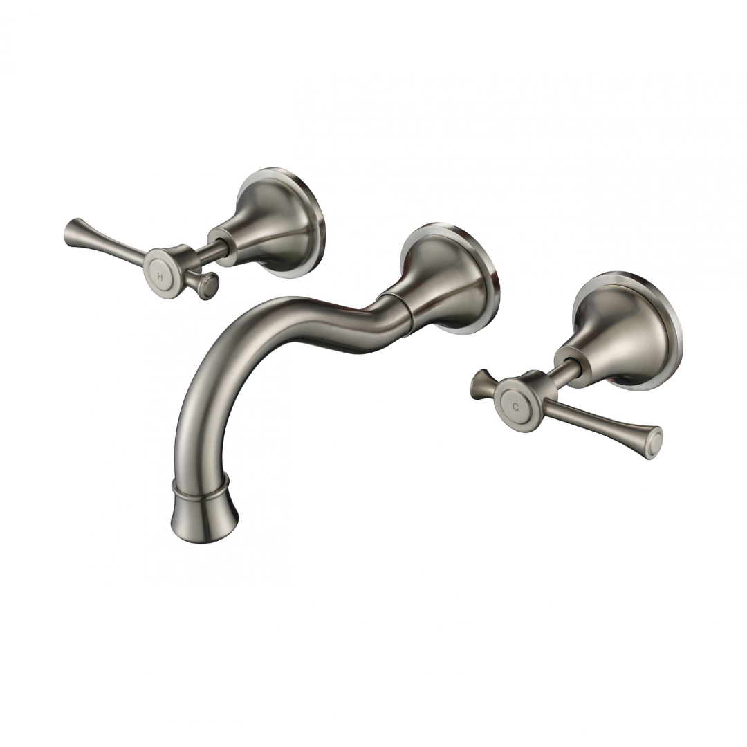 Montpellier Wall Spa & Sink Set Mixer Brushed Nickel
