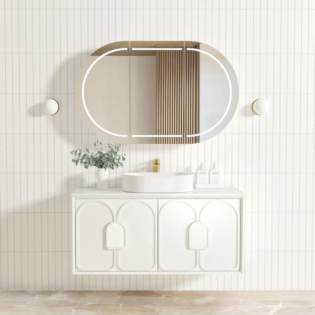 Laguna Satin White Vanity 1200mm