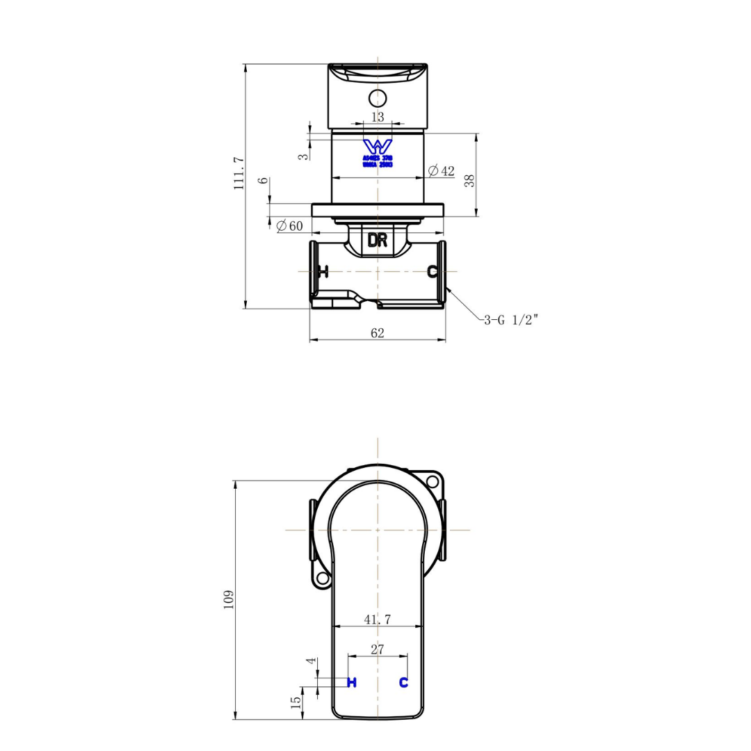 Nova Shower Mixer Brushed Bronze