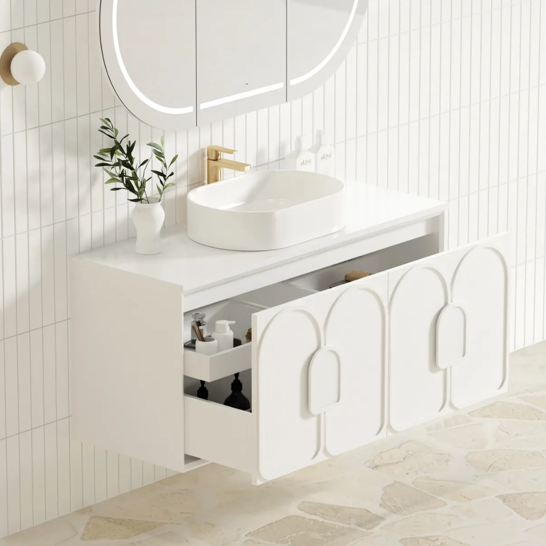 Laguna Satin White Vanity 1200mm