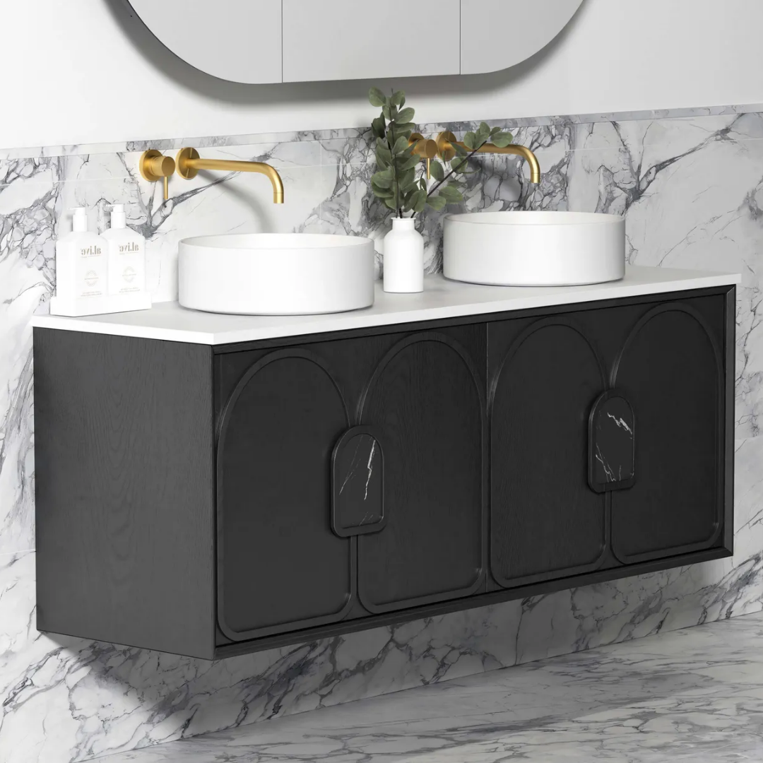 Laguna Black American Oak Vanity 1500mm