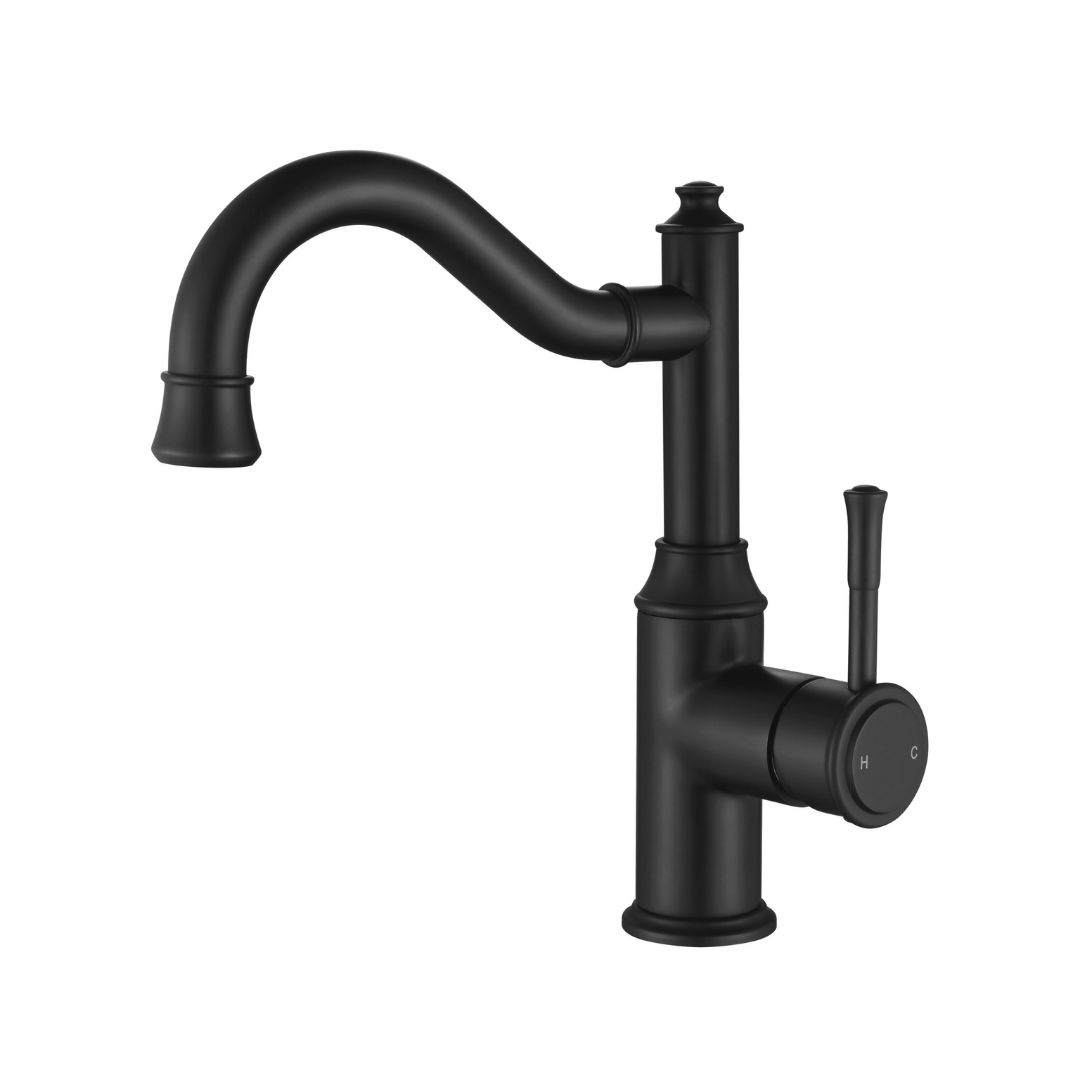 Montpellier Shepherd High Rise Basin Mixer Matt Black