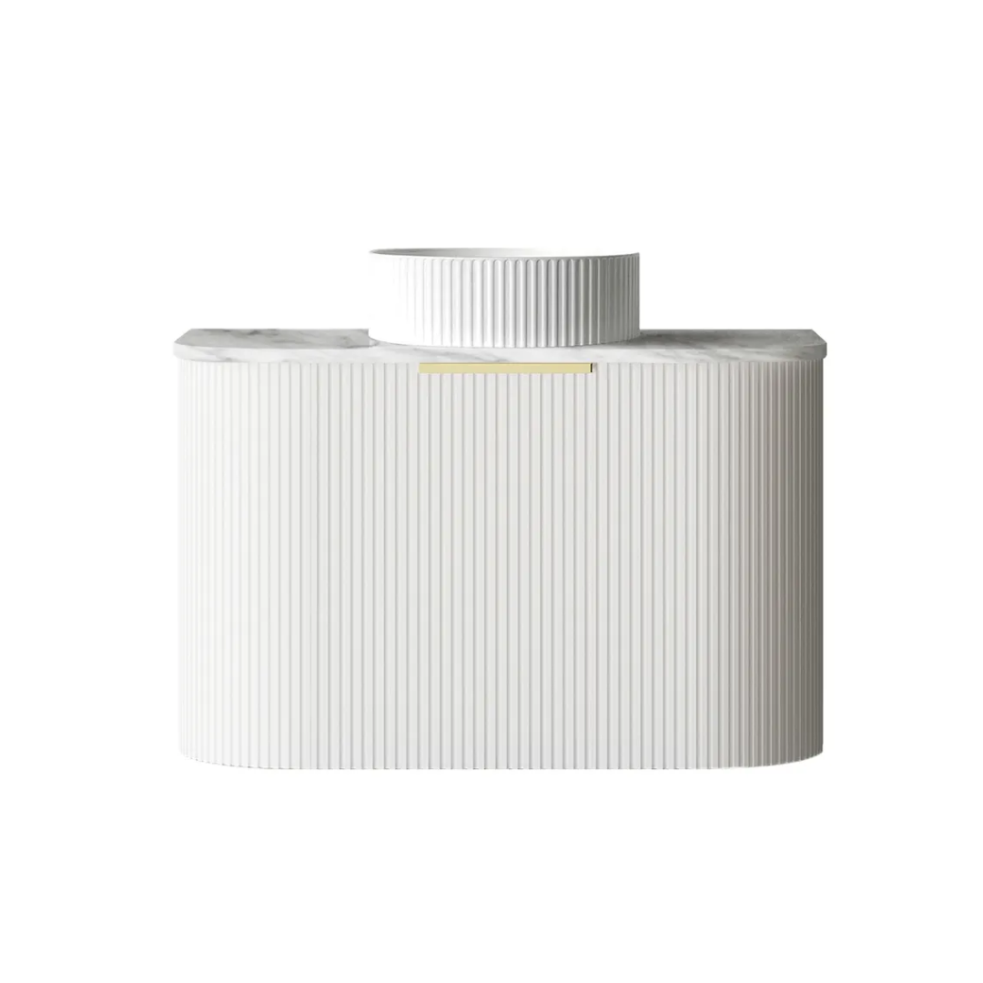 Bondi White Fluted Vanity 750mm
