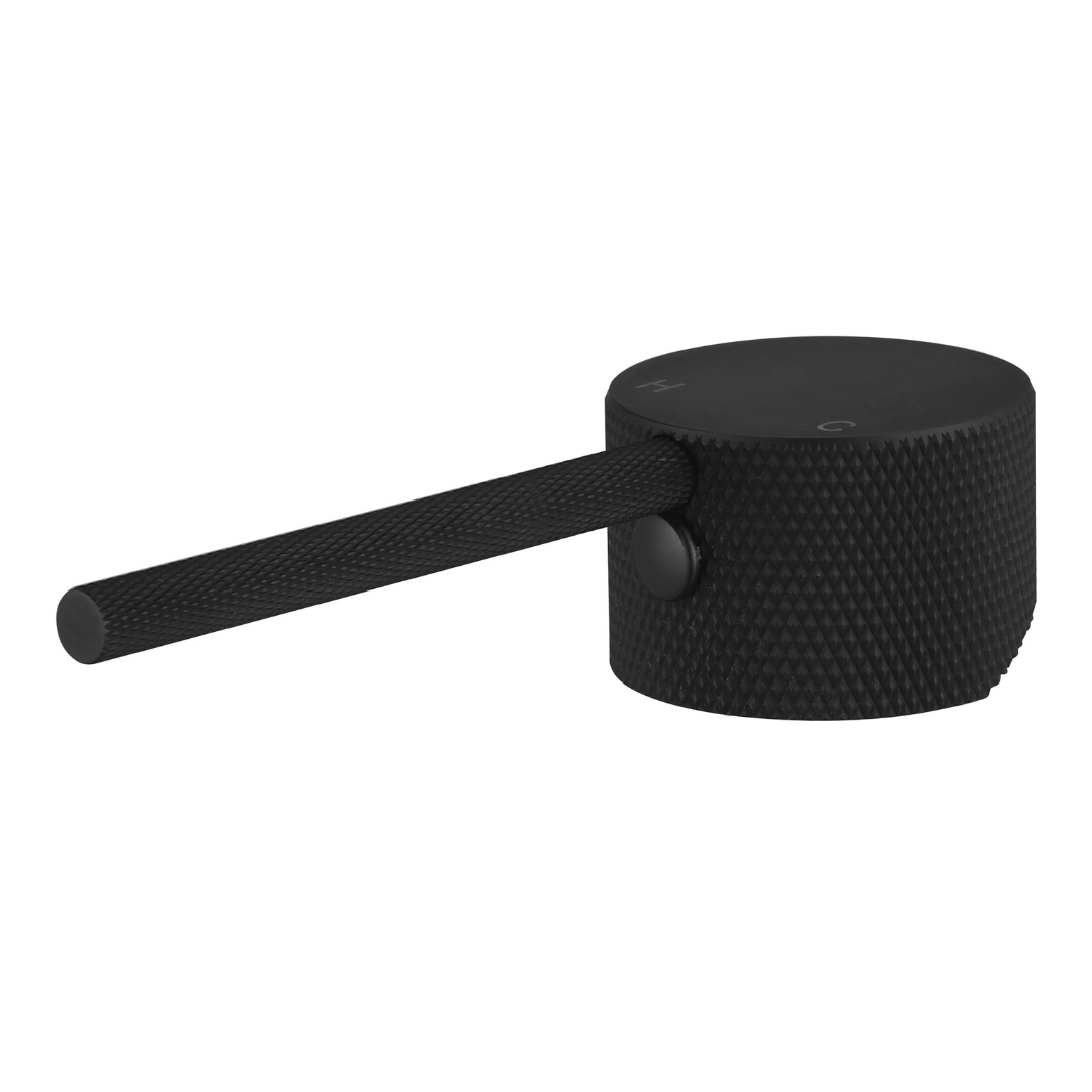 Star Mini Basin Mixer (Knurled Handle) Matt Black