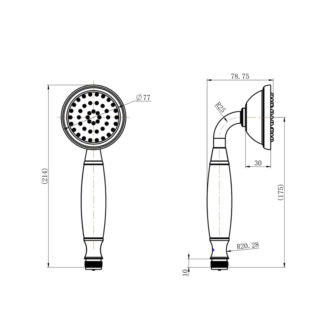 Bordeaux Handpiece Brushed Bronze