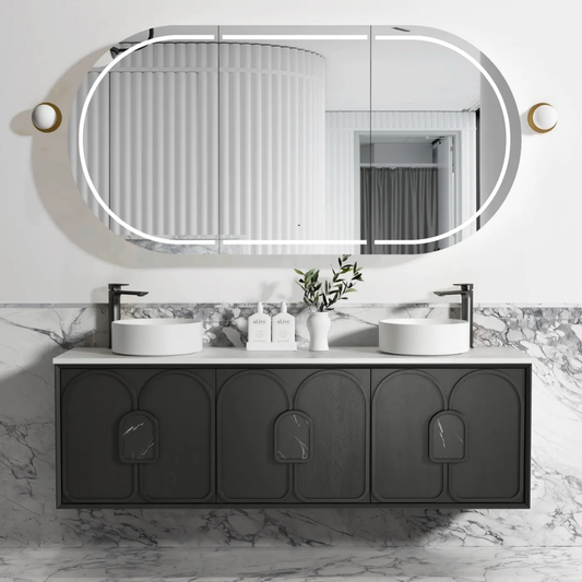 Laguna Black American Oak Vanity 1800mm