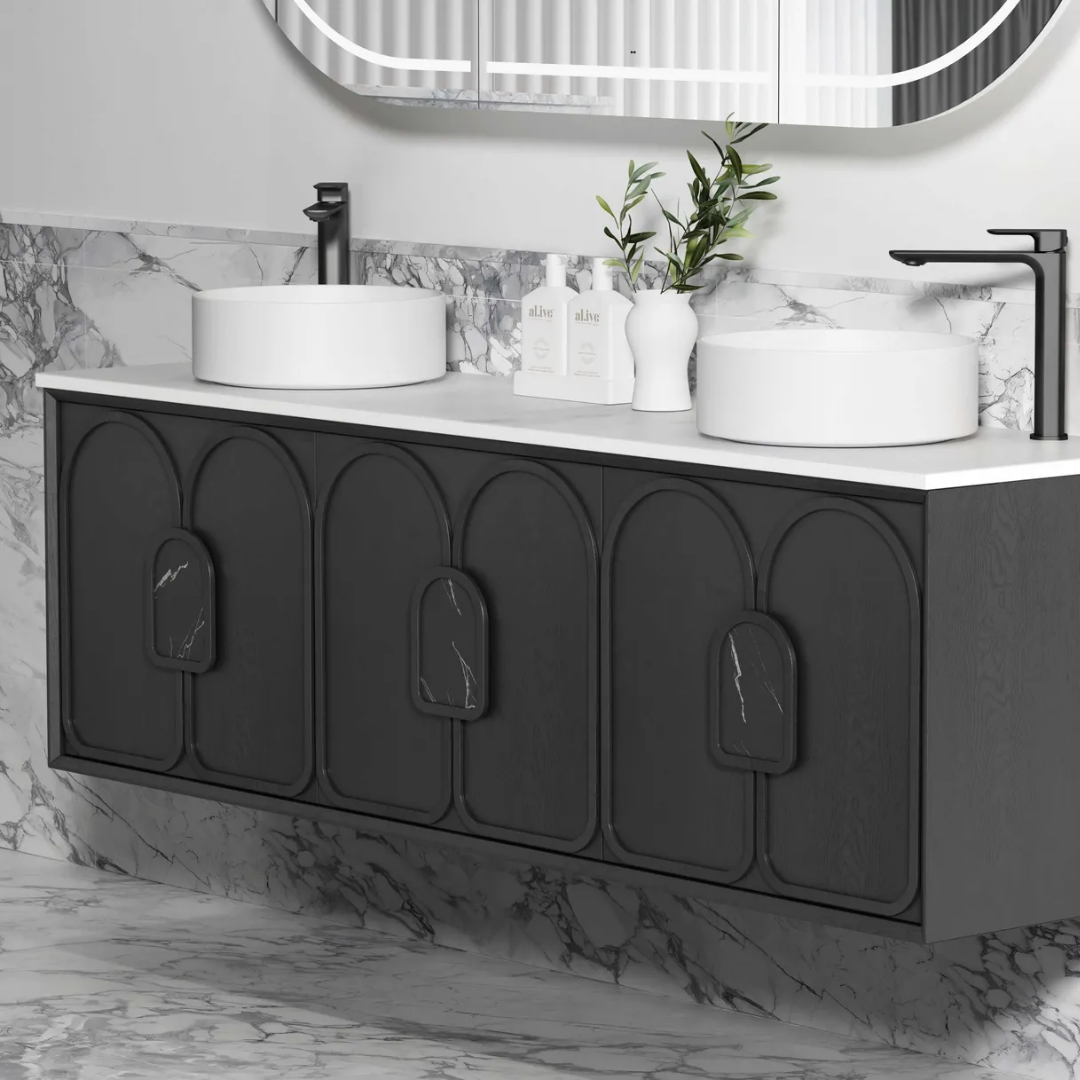 Laguna Black American Oak Vanity 1800mm