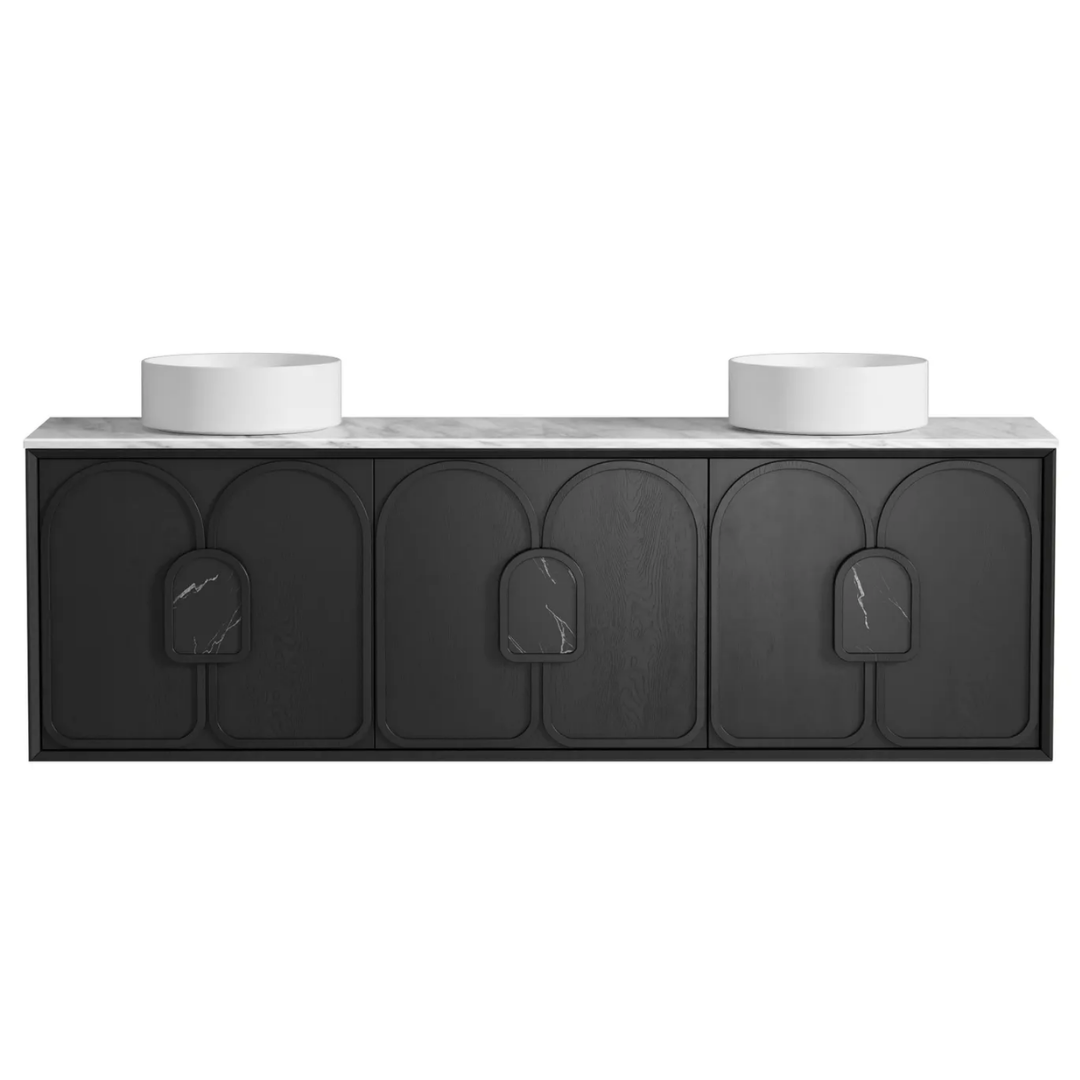 Laguna Black American Oak Vanity 1800mm