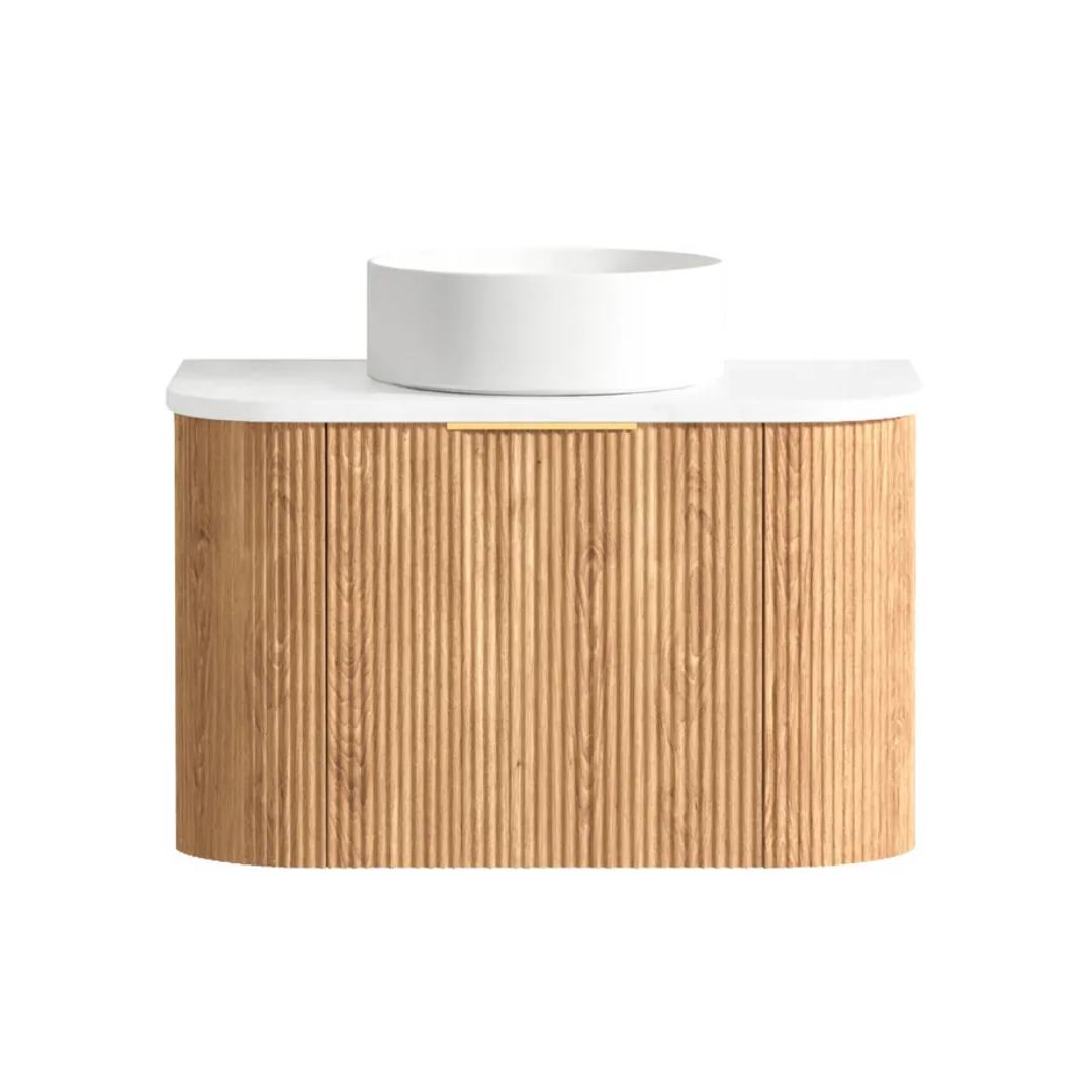 Bondi Oak Fluted Vanity 750mm