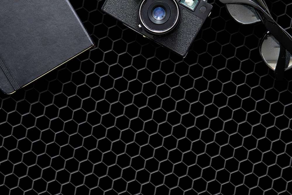 Luxe Small Hexagon Mosaic Matt Black 320x258mm