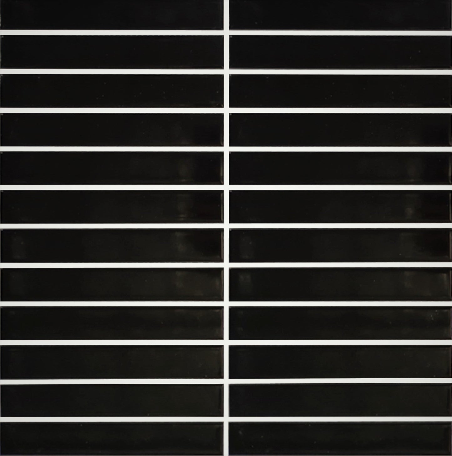 Classic Kit Kat Mosaic Gloss Black 300x300mm