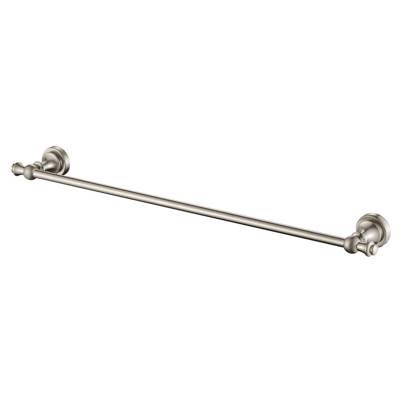 Medoc Single Towel Rail 600mm Brushed Nickel