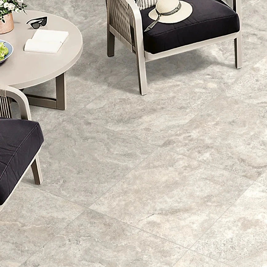 Travertino Bianco French Pattern