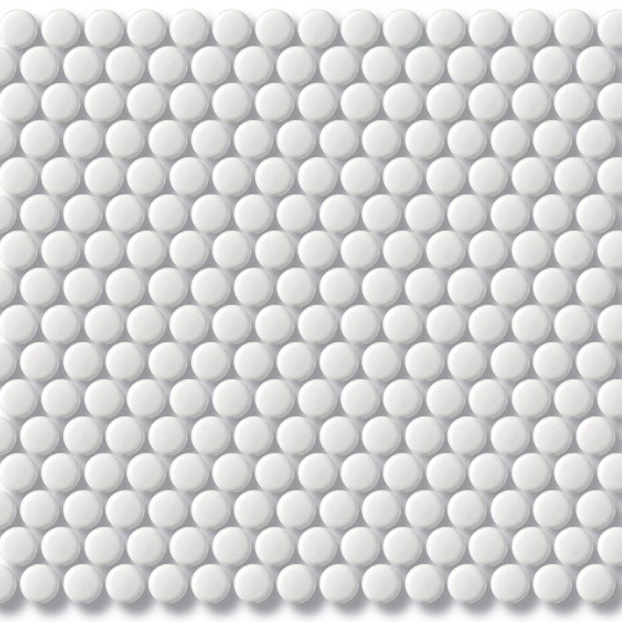 Luxe Penny Round Mosaic Matt White 309x315mm
