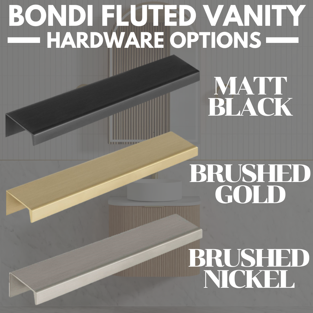 Bondi White Fluted Vanity 600mm