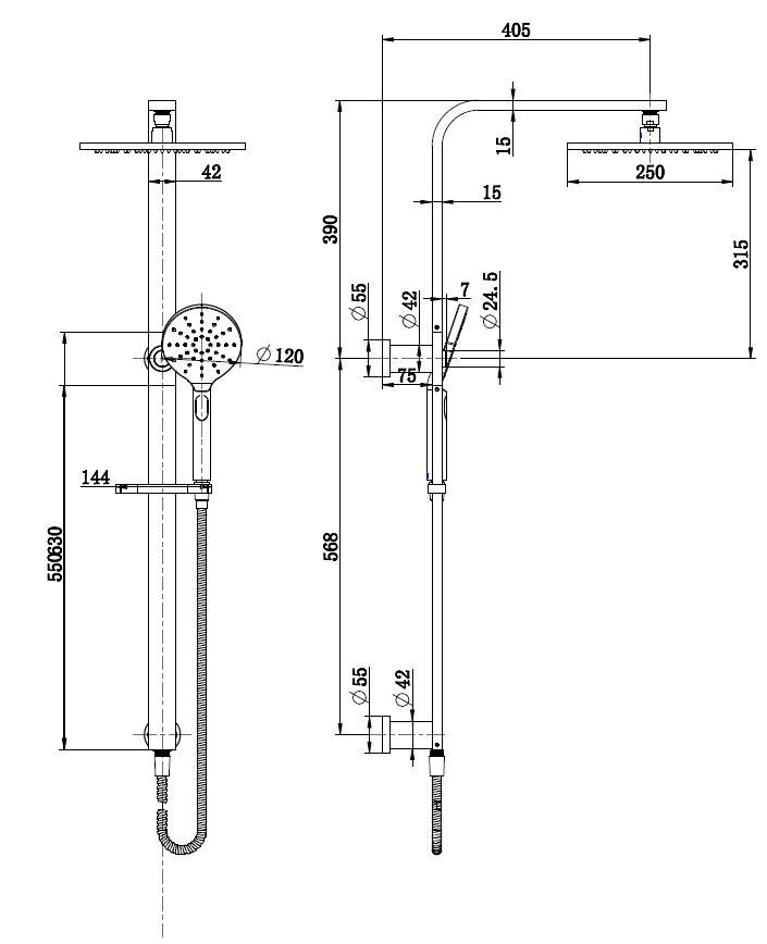 Nova Shower Column Set
