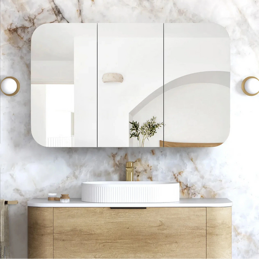 Newport 1200x750 Natural Oak Shaving Cabinet