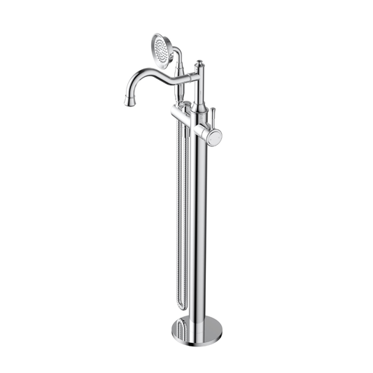 Montpellier Free Standing Bath Mixer with Handshower Chrome