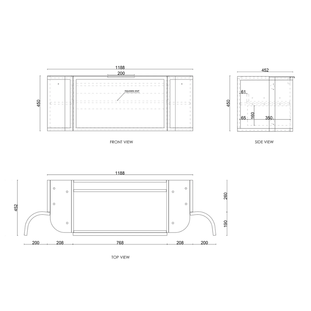 Hampshire Satin White Vanity 1200mm