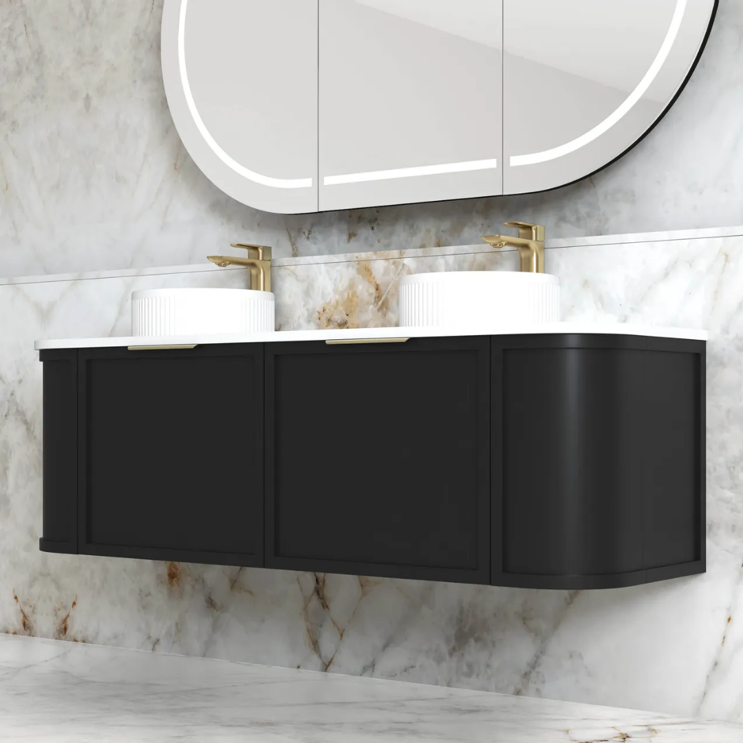 Hampshire Satin Black Vanity 1500mm