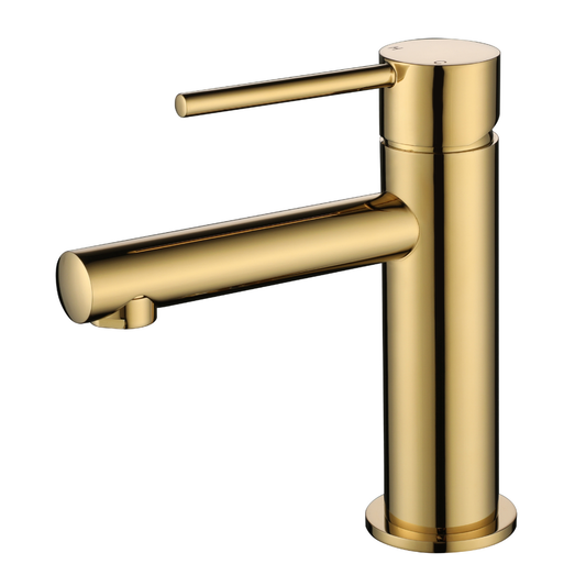 Star Mini Basin Mixer Polished Brass