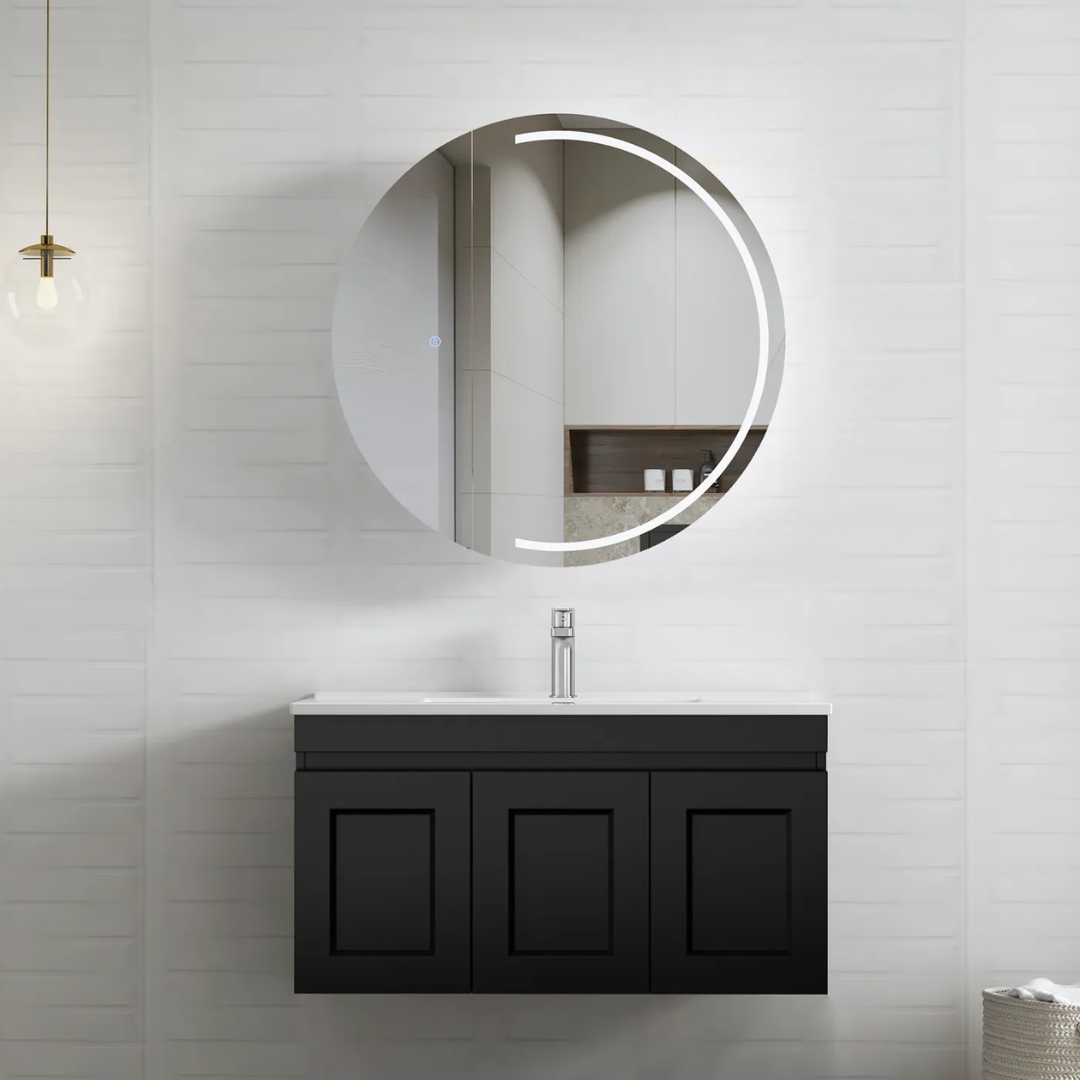 Hampton Satin Black Vanity 900mm