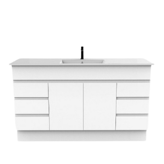 Mars White 1500mm Vanity (Finger Pull - Single)