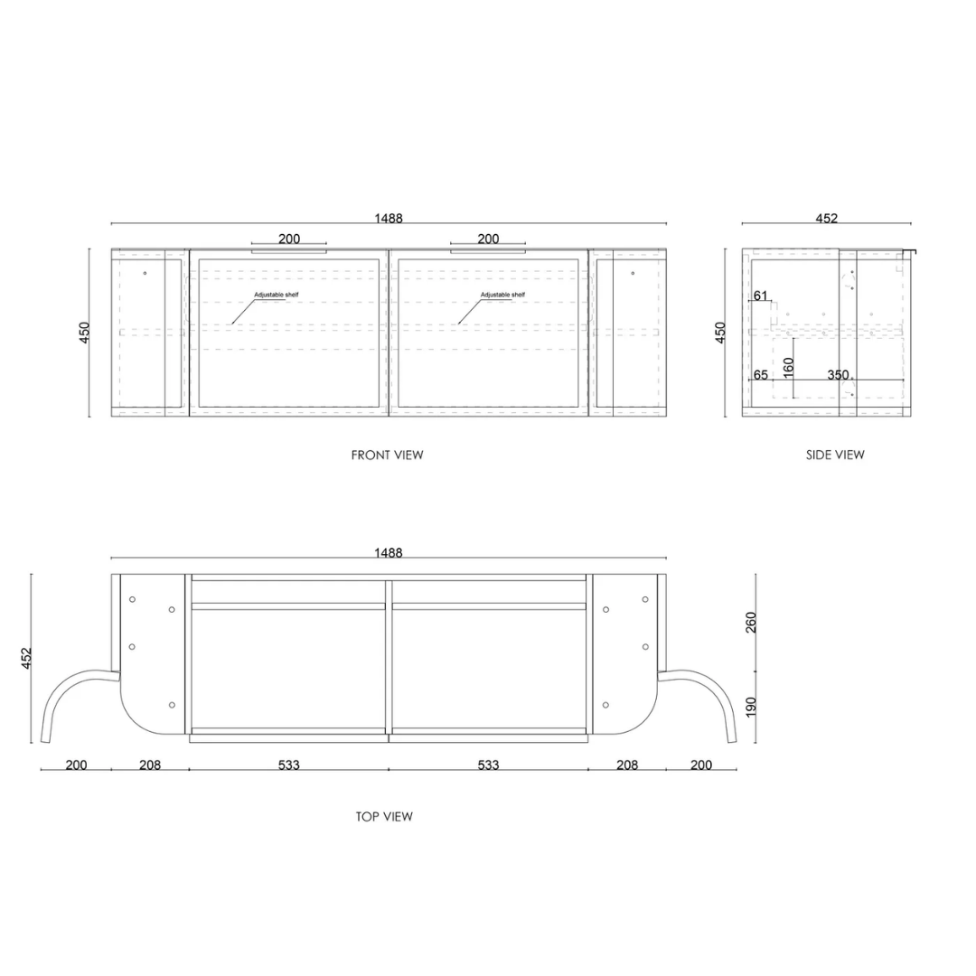 Hampshire Satin White Vanity 1500mm