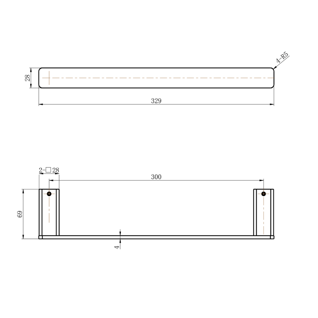 Nova Guest Towel Holder Brushed Nickel