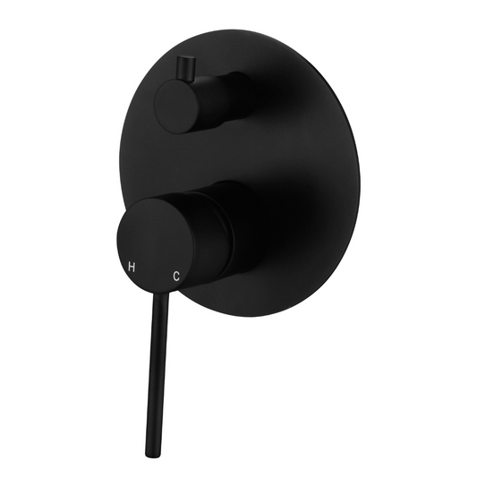 Star Mini Diverter Shower Mixer Matt Black