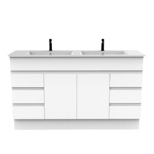 Mars White 1500mm Vanity (Finger Pull - Double)