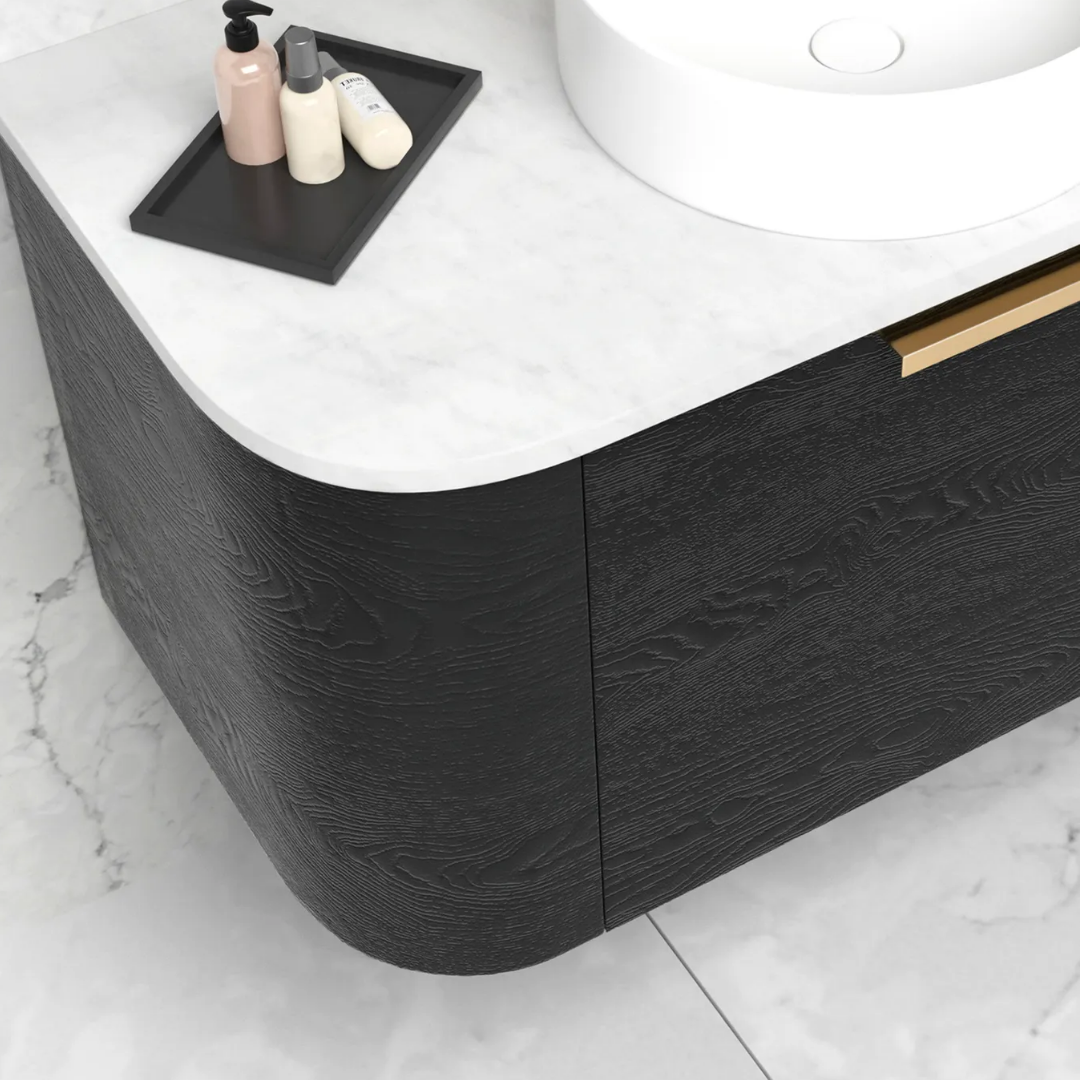 Bondi Black Oak Vanity 600mm