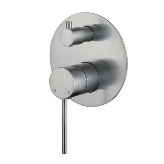 Star Mini Diverter Shower Mixer Brushed Chrome